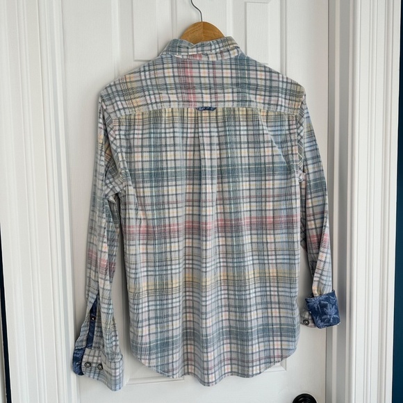 Tommy Bahama Men's Coastline Cord Stretch Harbor Check Shirt EUC - Picture 4 of 5